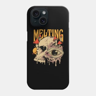 Skull Melting Vintage T-shirt Phone Case