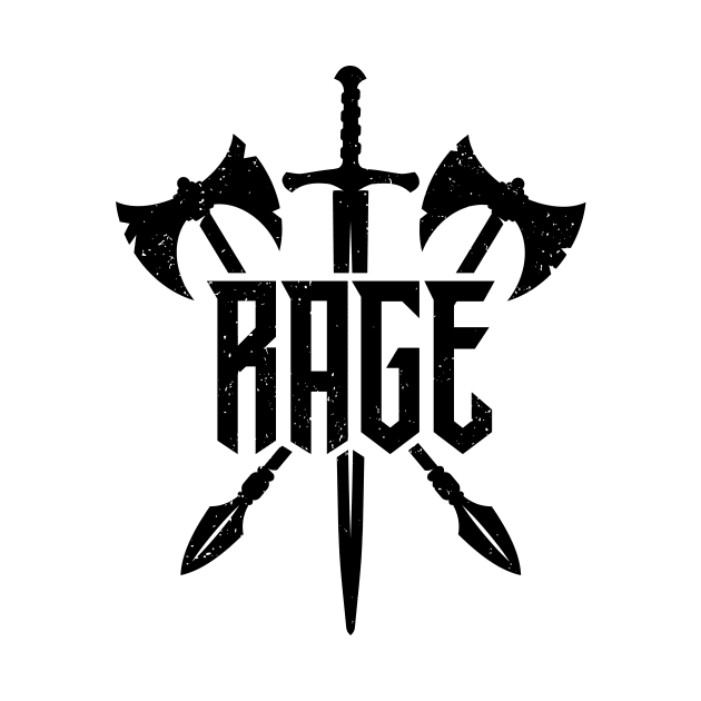 Barbarian Rage Weapons Vintage by Wolfkin Design