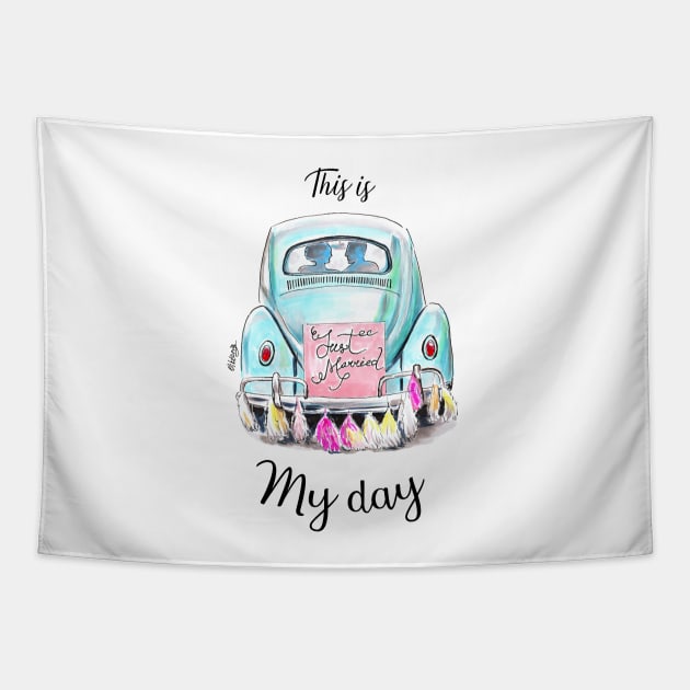 This is my day Tapestry by Viktoria Love Art