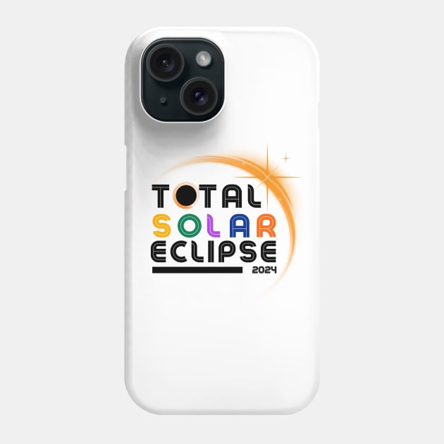 April8 2024 Total Solar Eclipse Phone Case by Chahrazad's Treasures
