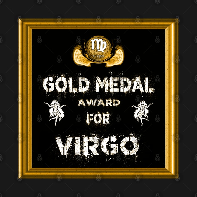 Virgo Birthday Gift Gold Medal Award Winner by PlanetMonkey