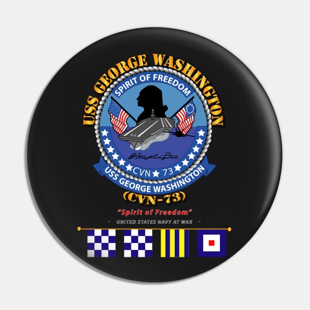 USS George Washington w Signal Flags Pin by twix123844