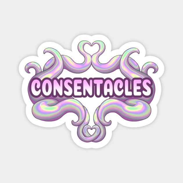 Holo Consentacles Magnet by Shrineheart