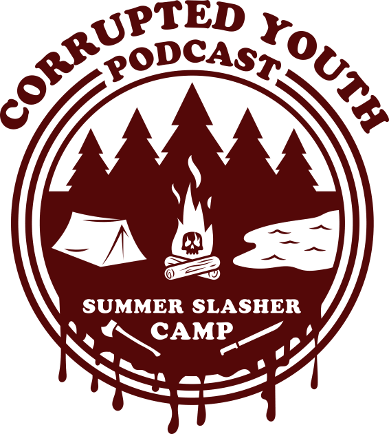 Summer Slasher Camp Kids T-Shirt by Gridcurrent