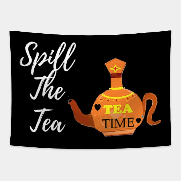 Spill The Tea Mug, Mask, Pin Tapestry by DeniseMorgan