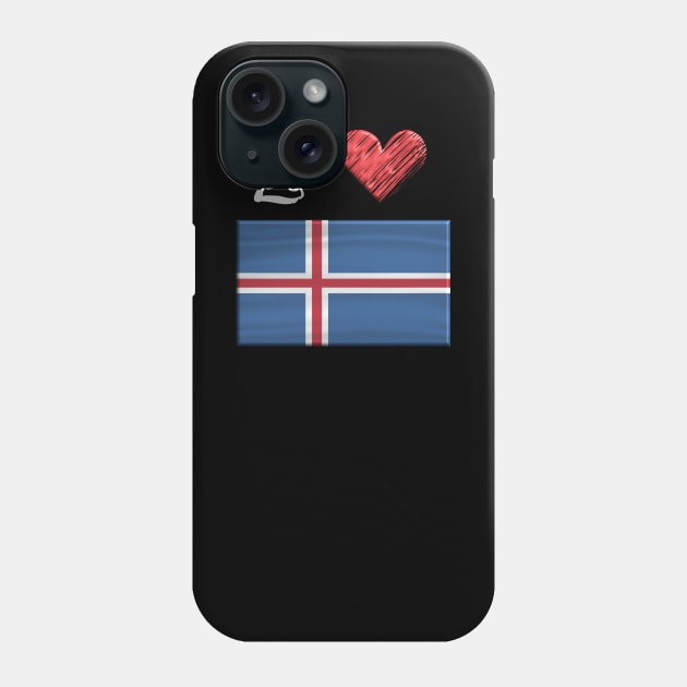 I love Flag from Island Phone Case by JG0815Designs