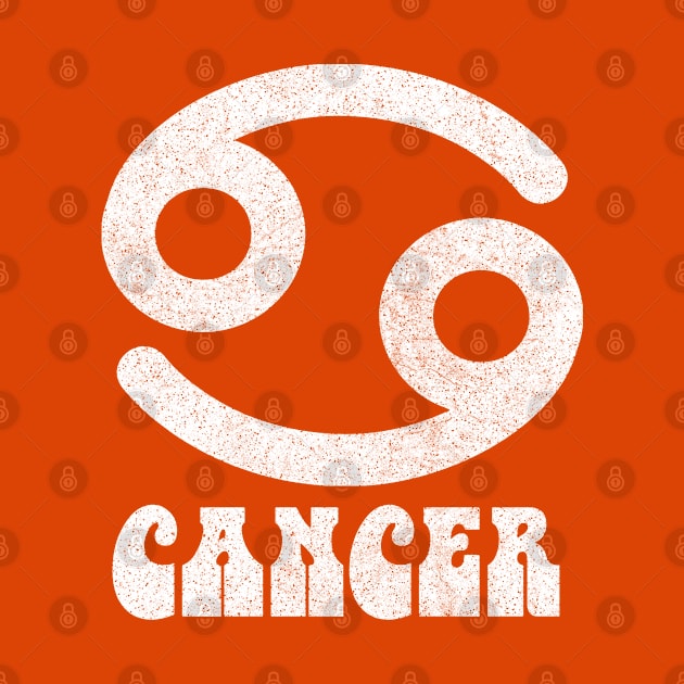 Cancer / Retro Zodiac Symbol Faded-Style Design by CultOfRomance