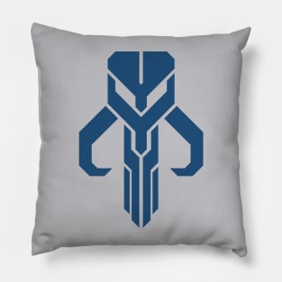 Mythosaur Geometric Emblem Blue Pillow