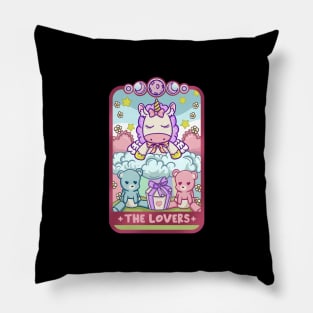 The Lovers - Cute Kawaii Anime Tarot Card T-Shirt Pillow