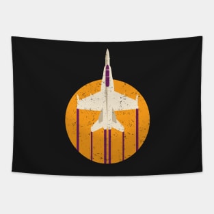 F-18 Hornet Jet Fighter Airplane Tapestry