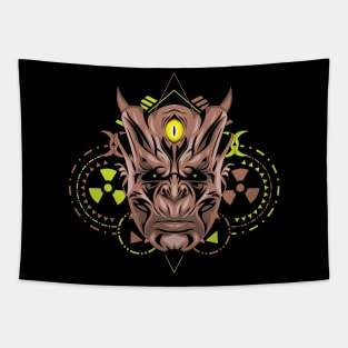 devil head mask Tapestry