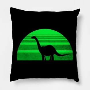 Dino Sunset (green) Pillow