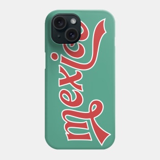 Mexico typograhy text swirl baseball Phone Case