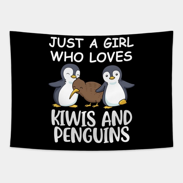 Kiwi Gifts Girls Penguin Women Penguin Gift Girls Kiwi Tapestry by PomegranatePower