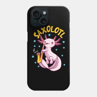 Saxolotl Sax Playing Axolotl Pun Walking Fish Phone Case