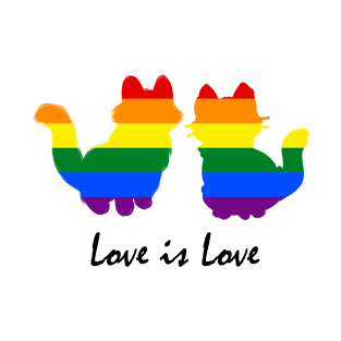 Love is Love - Cat T-Shirt