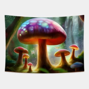 Fungi Tales (4) - Fairy Magic Mushrooms Tapestry