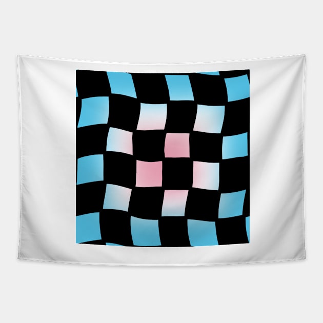 Checker Board - Trans Pride Tapestry by JuneNostalgia