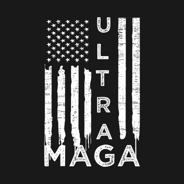 Ultra Maga American Flag Vintage by Gtrx20