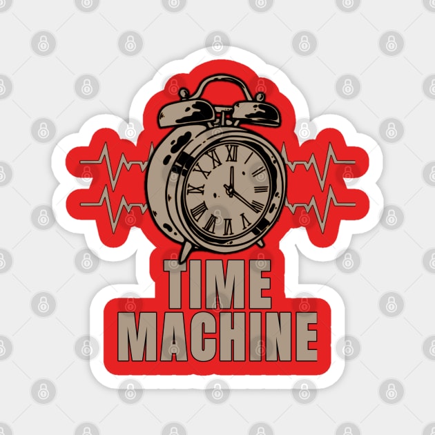 Time machine brown Magnet by SkullRacerShop