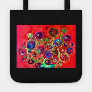 Red-hot Flowers Tote