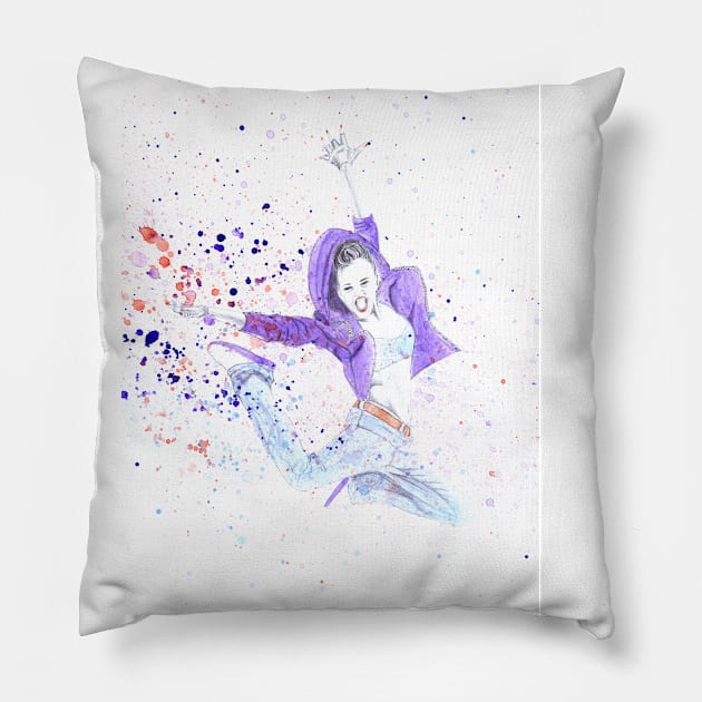 Hip Hop Dancer Pillow by balletart