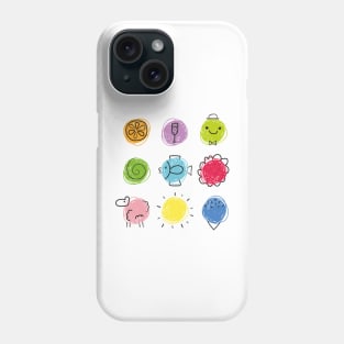 Circle kids' doodles Phone Case