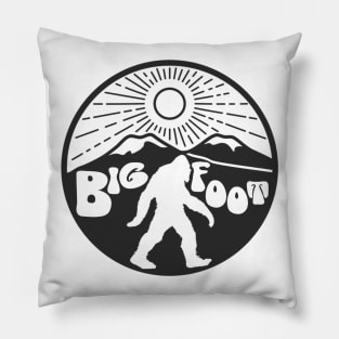 70s Bigfoot Sasquatch Shagadelic Mountains Pillow