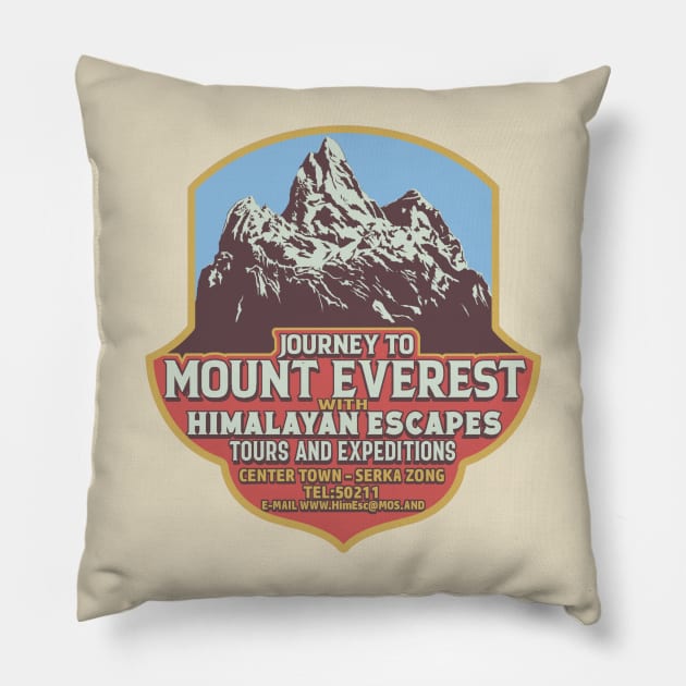 Journey to Mount Everest Pillow by RangerRob