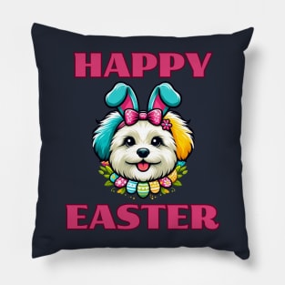 Maltipoo Easter Bunny Pillow