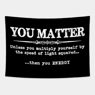 You Matter Then You Energy  Funny Science  Physics Teacher Tapestry