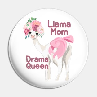 Llama Mom Drama Queen Pin