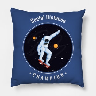 Space Skater Astronaut Social Distancing Champion Pillow