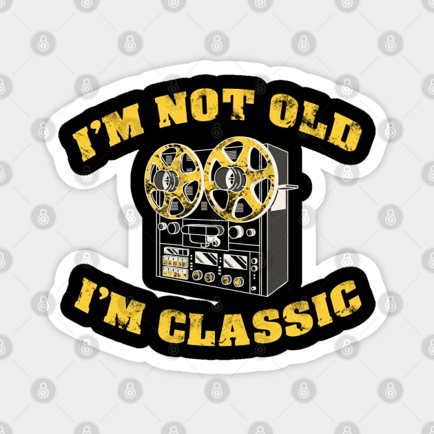 I'm Not Old I'm Classic Funny vintage film projector For 1980, 39th, 40th Birthday Magnet by BaronBoutiquesStore