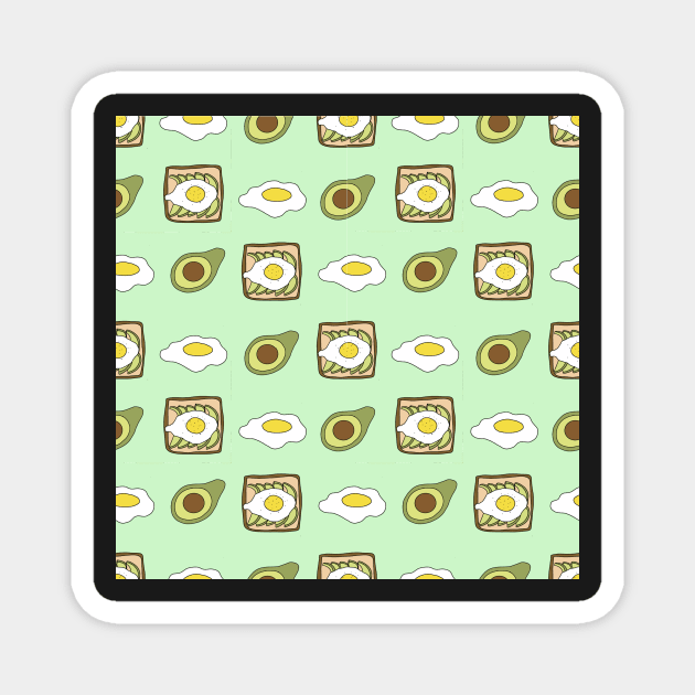 Avocado Toast Patterns Magnet by casualism