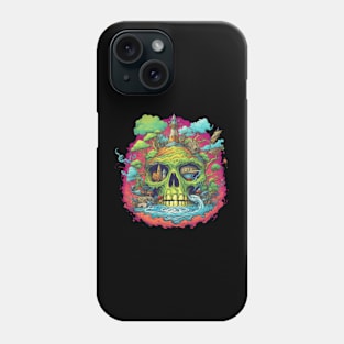 Feeling trippy with this acid skull art Phone Case