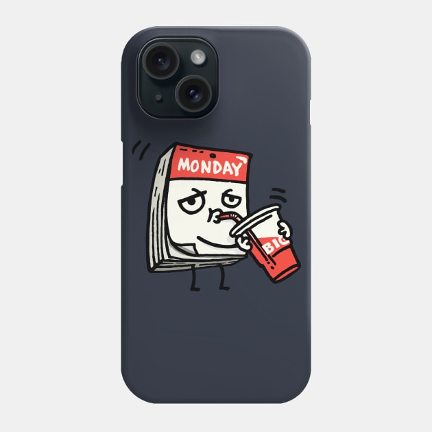 Monday Sucks Big Phone Case by Walmazan