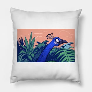 peacock safari Pillow