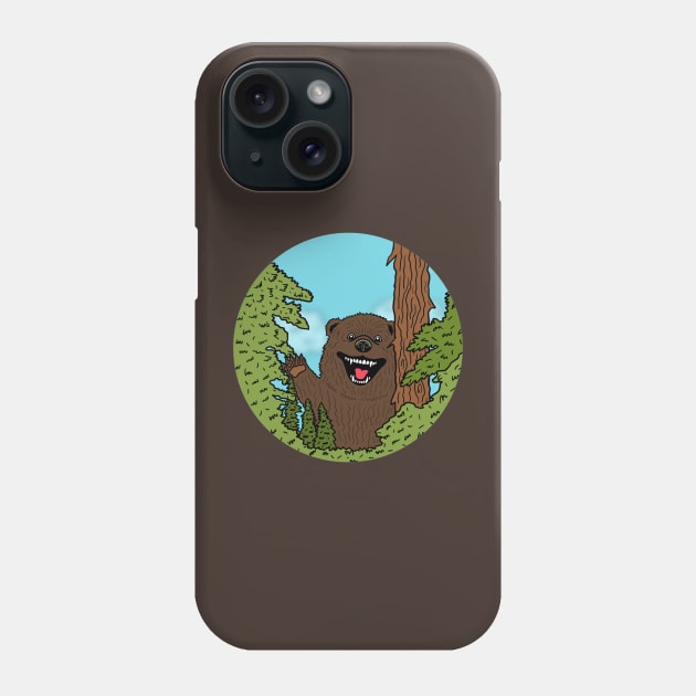 California Redwood Black Bear Phone Case by Jelly Studio Co.