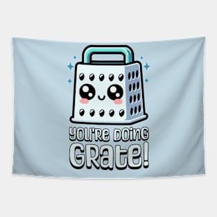 You're Doing Grate? Cute Cheese Grater Pun Tapestry