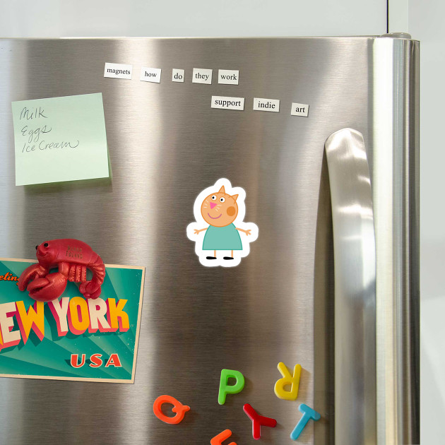 Candy Cat Peppa Pig Magnet Teepublic