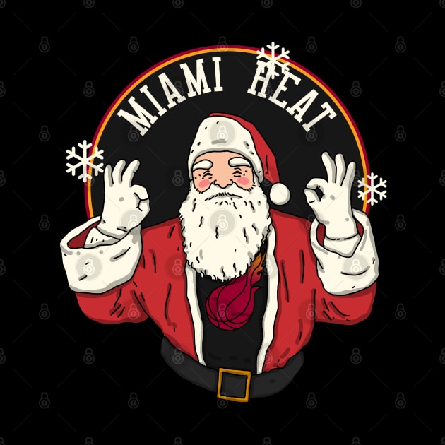 Santa Claus Loves Miami Heat by Luna Illustration