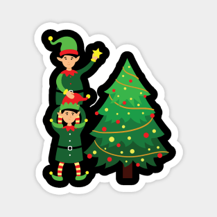 Elf teamwork Magnet