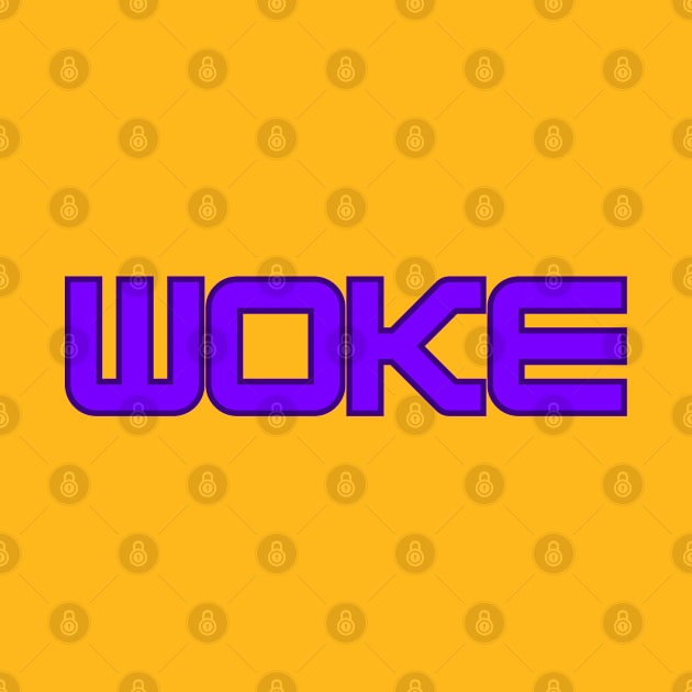 Urban Word 'WOKE' in Blue Lettering by Alibobs