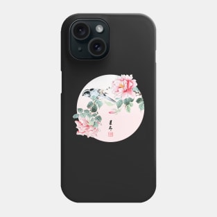 Ukiyo-e Bird and Roses Phone Case