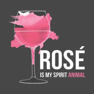 Rosé is My Spirit Animal (Dark) T-Shirt