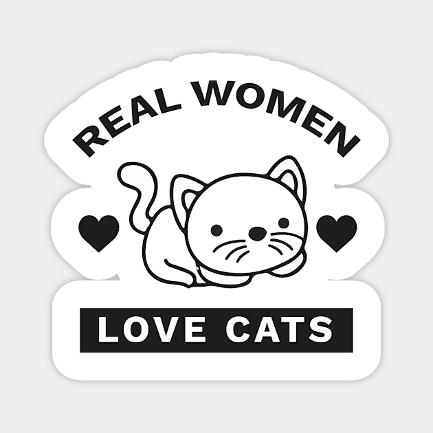 Real Women Love Cats Magnet by Happypetstore