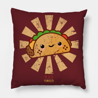 Happy Taco Retro Japanese Pillow