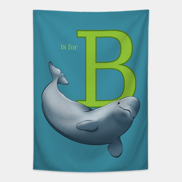 B is for Beluga Tapestry by Art by Angele G