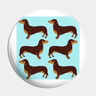 Sausage dogs (daschund) blue Pin